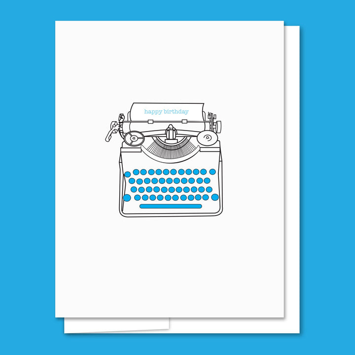 Typewriter Birthday Card