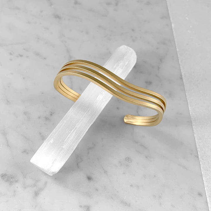 Wavy Triple Cuff Bracelet