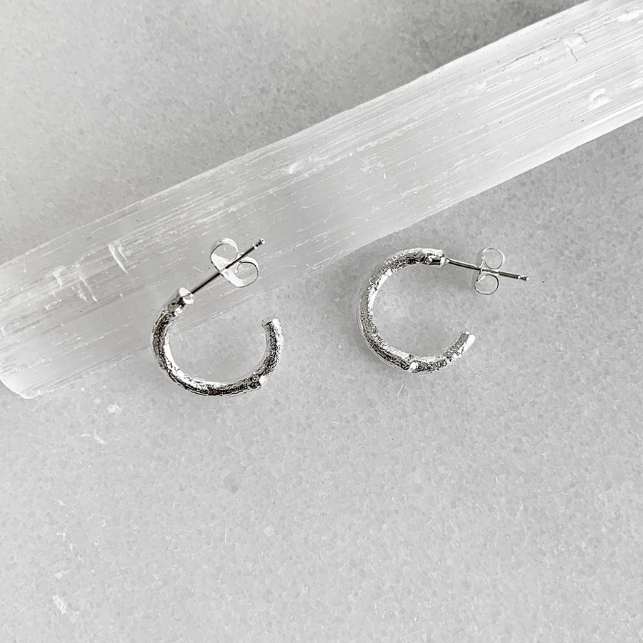 Winter Twig Hoop Earrings